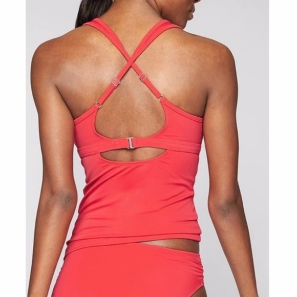 NWT Athleta High Neck Bra Cup Loop Tankini Top - Picture 2 of 2